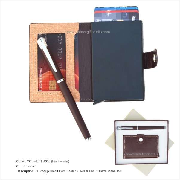 Vishwa Gift Studio | Corporate Gifts | 2 in 1 Leather gift Set