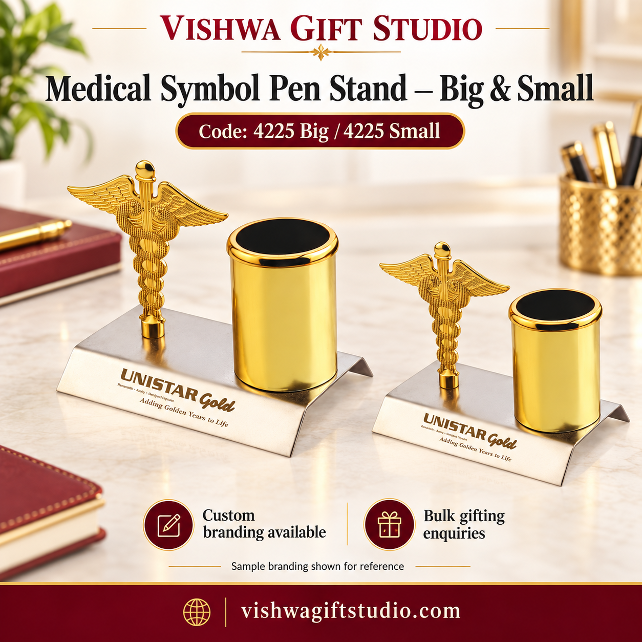 4225 Medical Symbol Pen Stand — Big & Small - Image 2