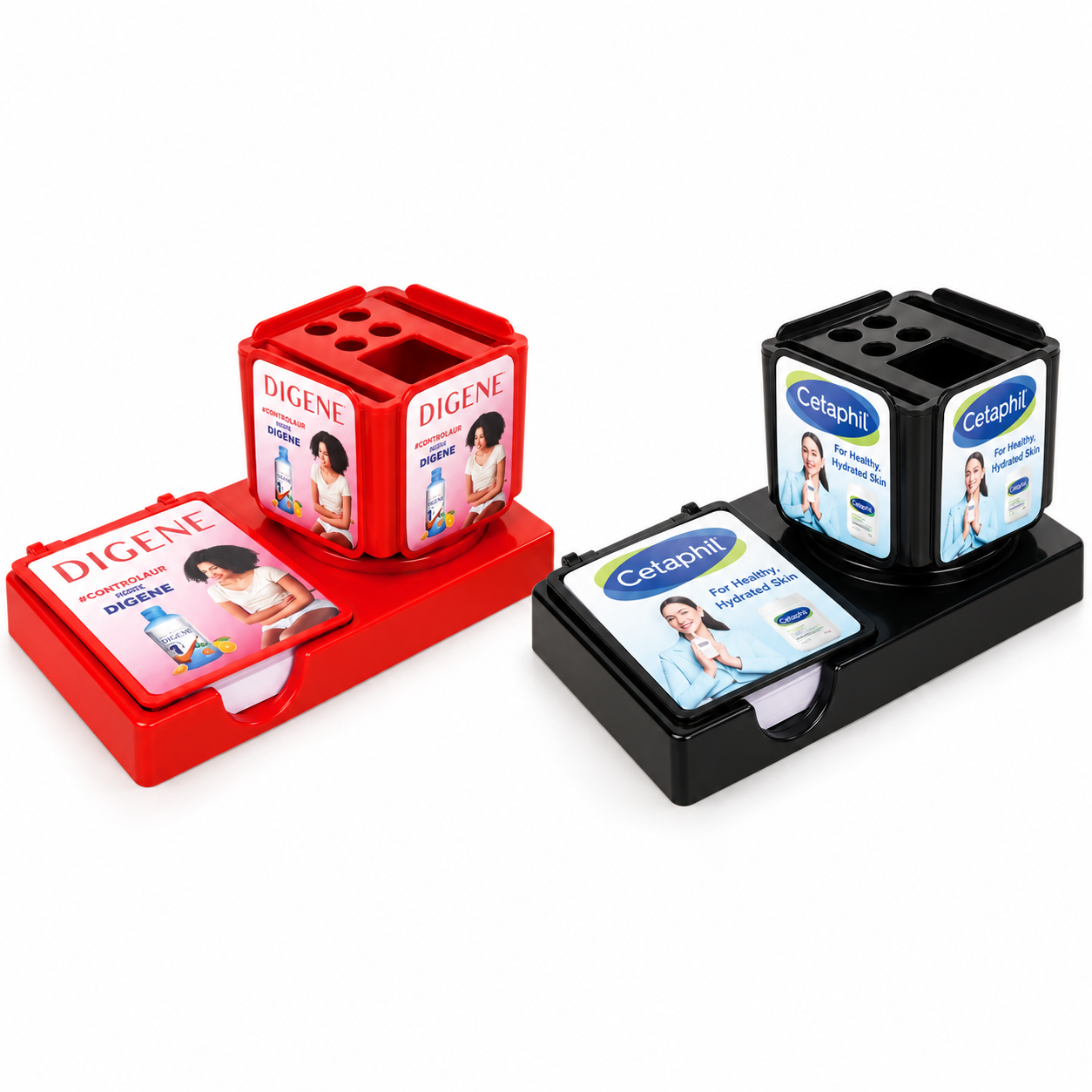 CP471 / CP472 Chit Pad with Revolving Pen Stand and Calendar – Red & Black — CP471