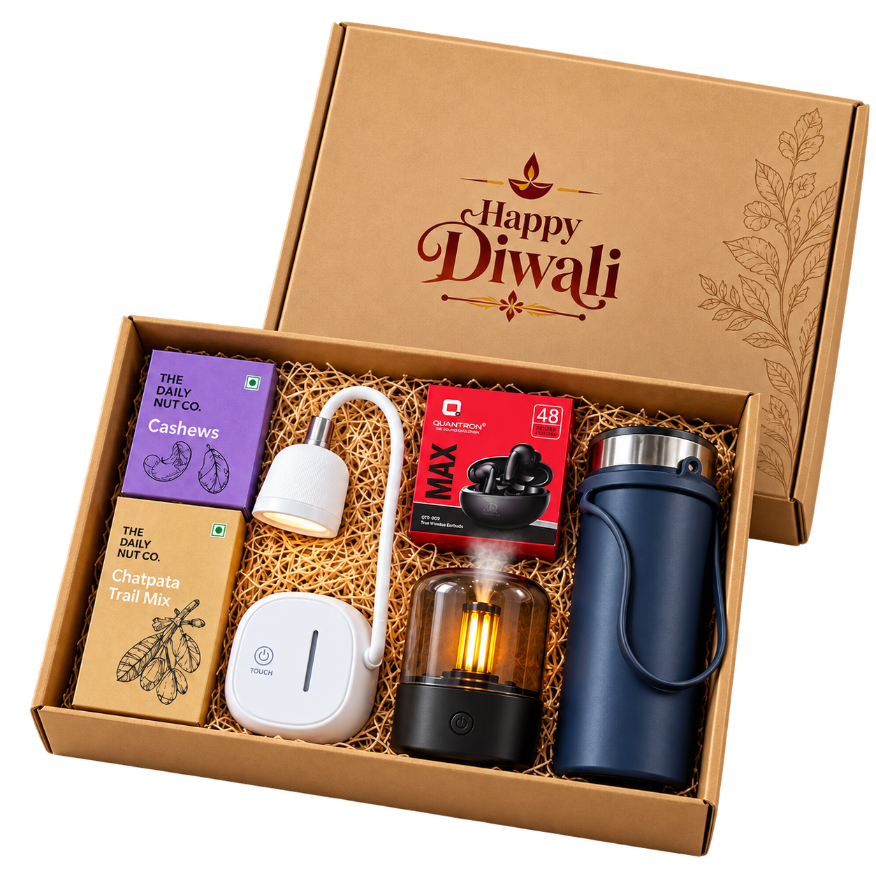 Tech Essentials & Dry Fruits Diwali Hamper — DW006
