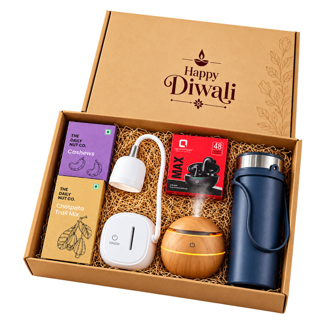Wood-Finish Humidifier & Tech Diwali Hamper — DW007