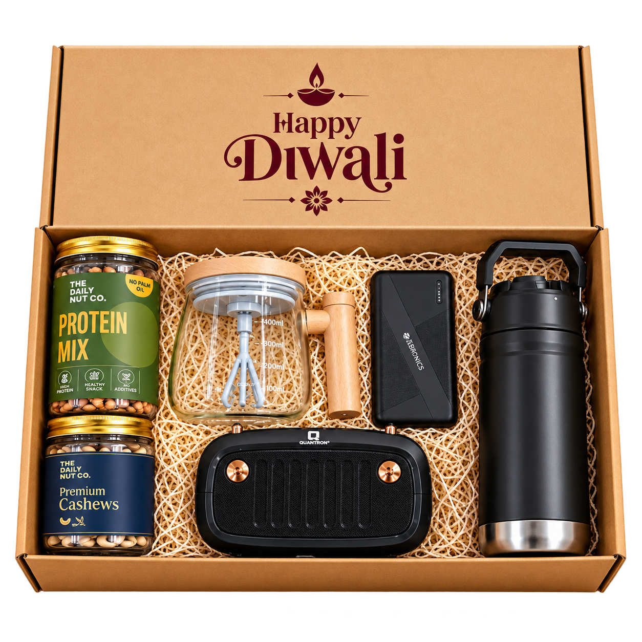 Self-Stirring Mug & Audio Diwali Hamper — DW013