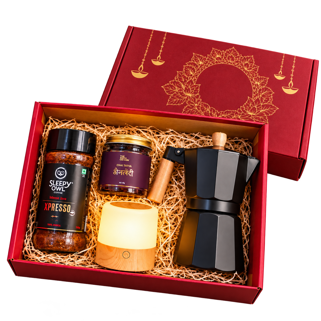 Coffee Maker & Chai Diwali Hamper — DW015