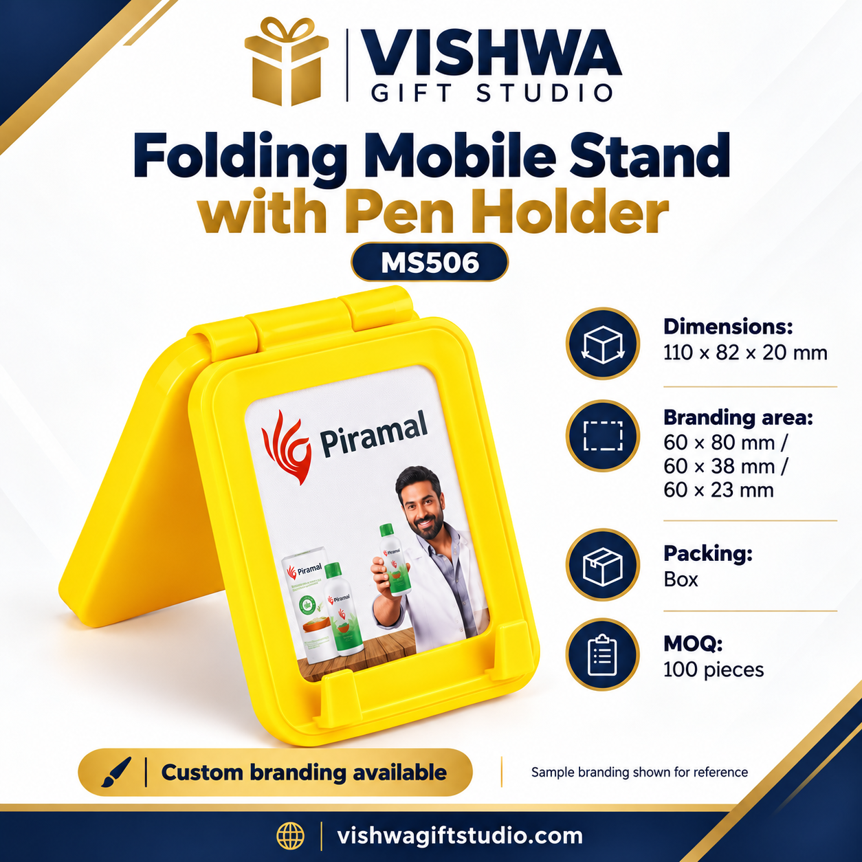 MS506 Plastic Mobile Stand with Pen Holder - Image 2