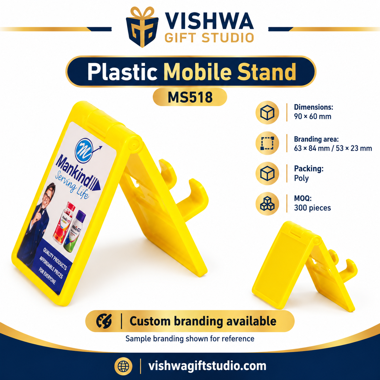 MS518 Folding Plastic Mobile Stand - Image 2