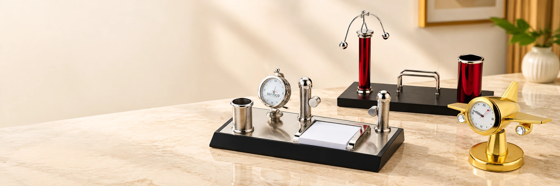 Premium metal pen stands, desk organisers and desktop gifts