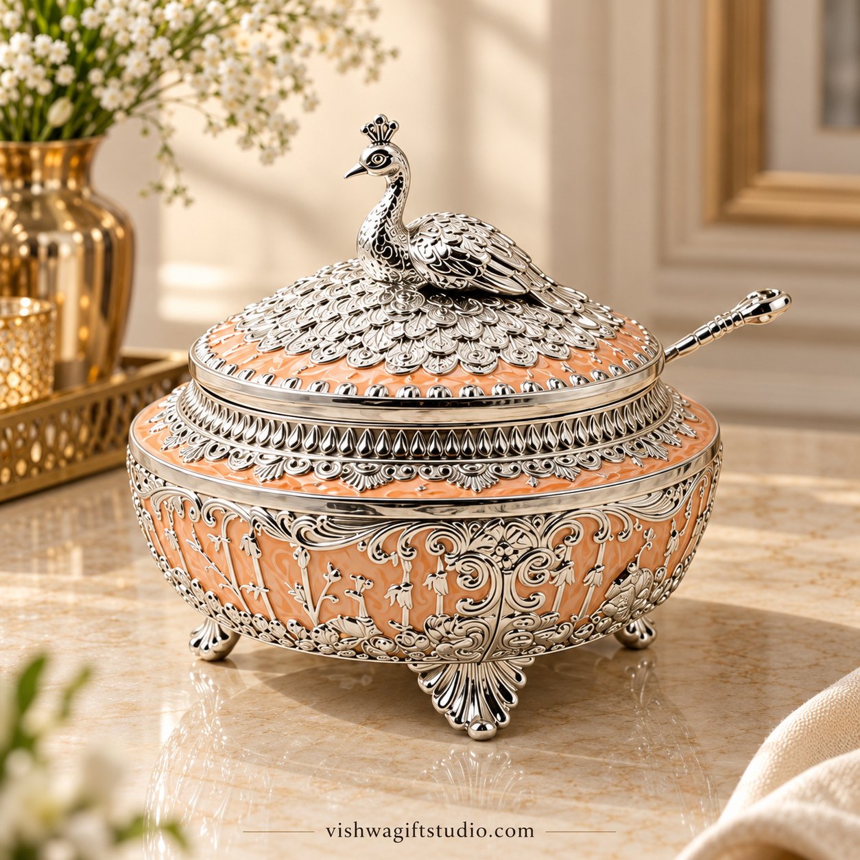 GS-135 Ornate Peacock Candy Box