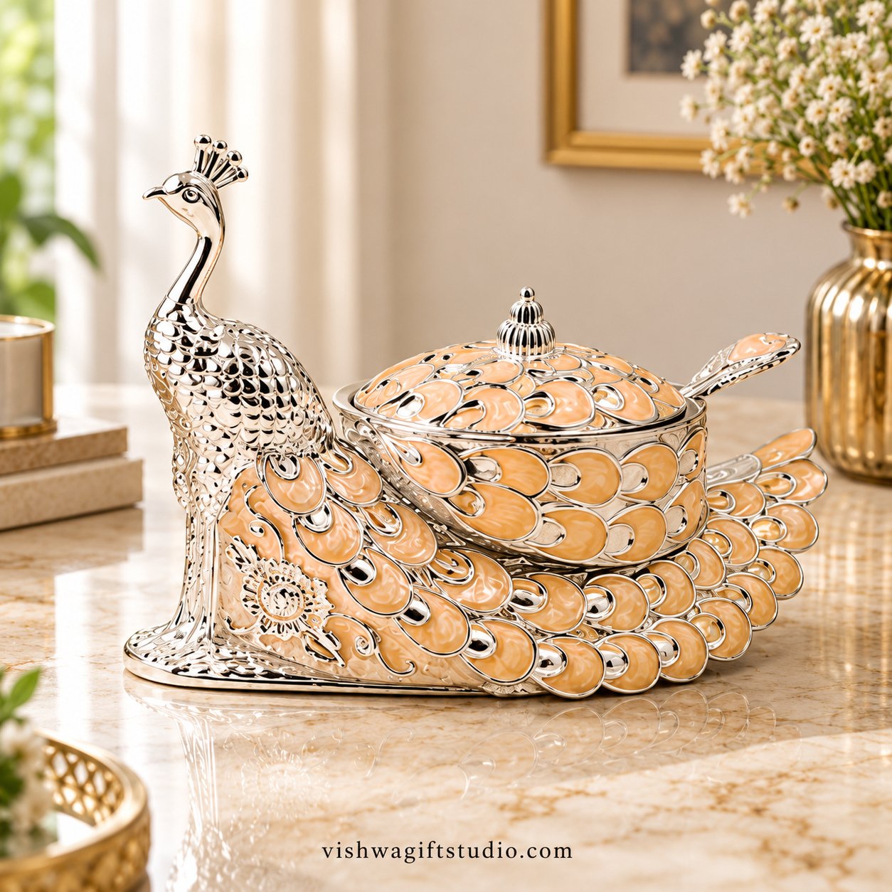 GS-164 Peacock Decorative Bowl