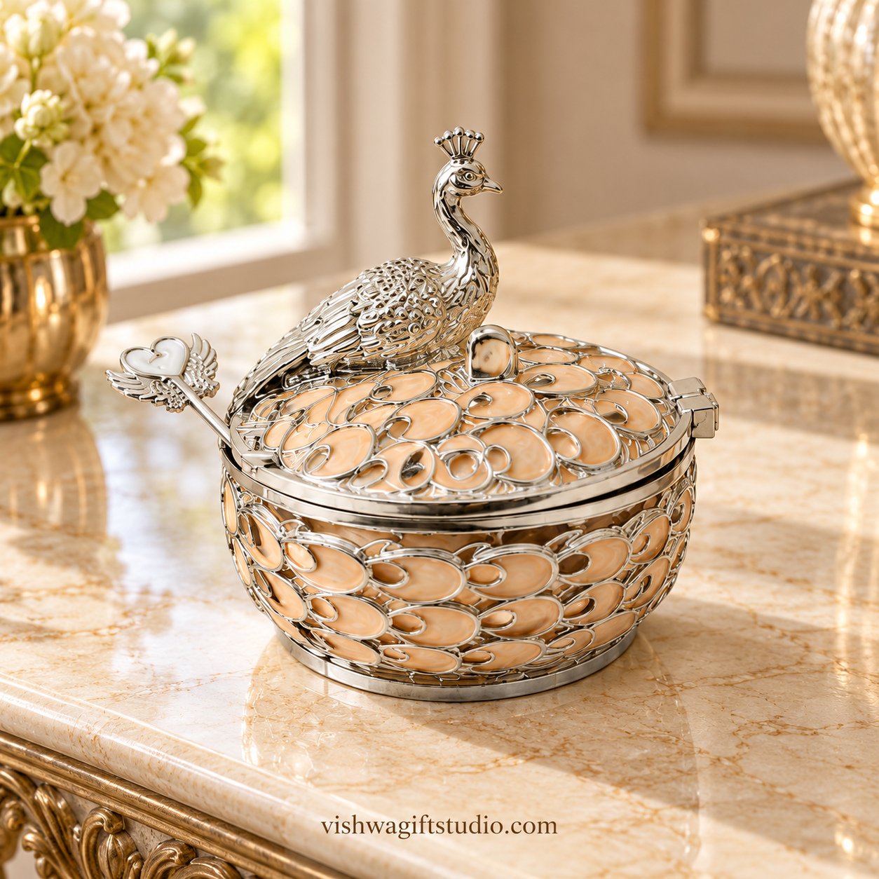 GS-171 Small Peacock Decorative Bowl