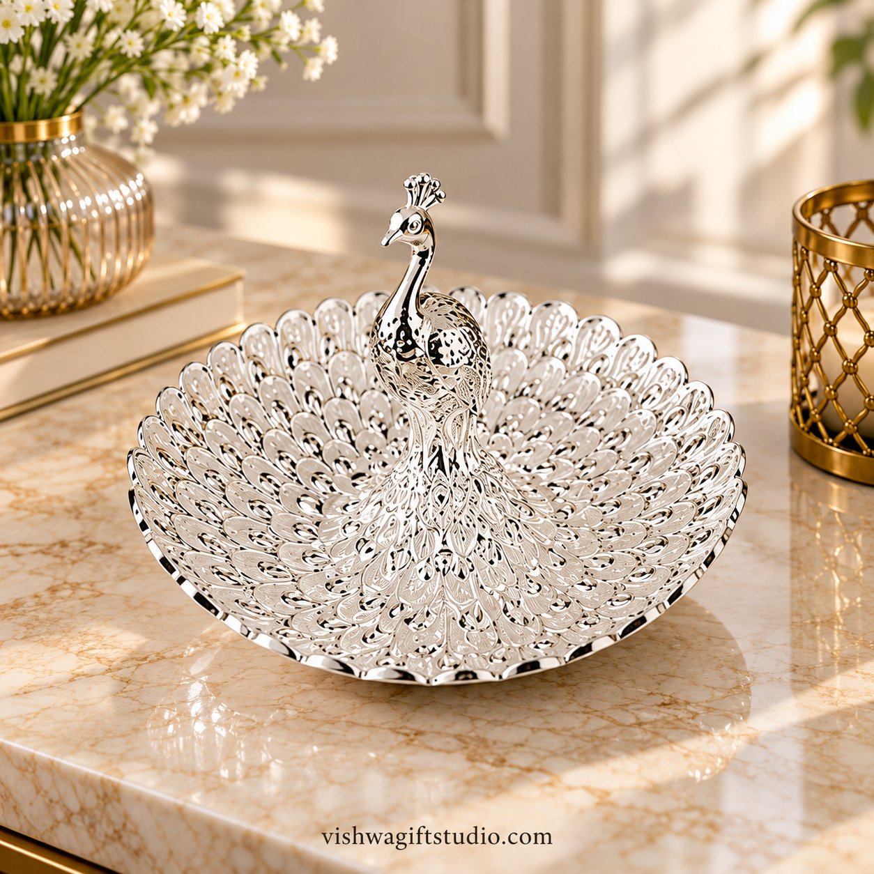 GS-176 Small Peacock Platter