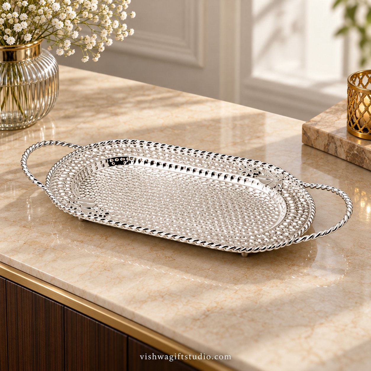 KD-022 Oval Tray with Handles