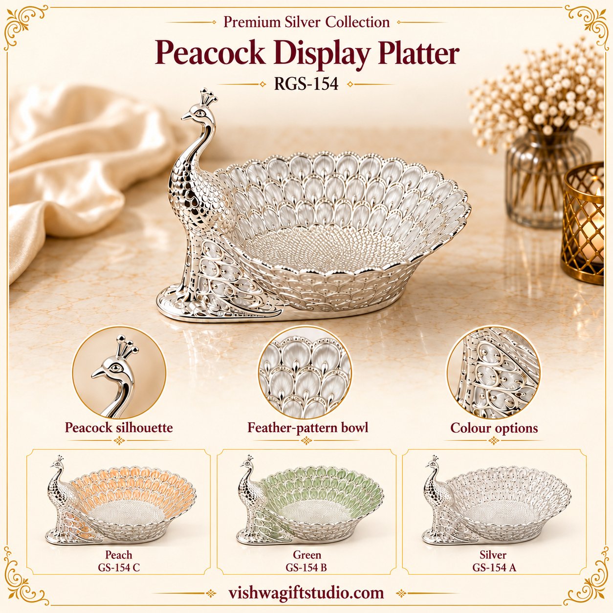 RGS-154 Peacock Display Platter - Image 2