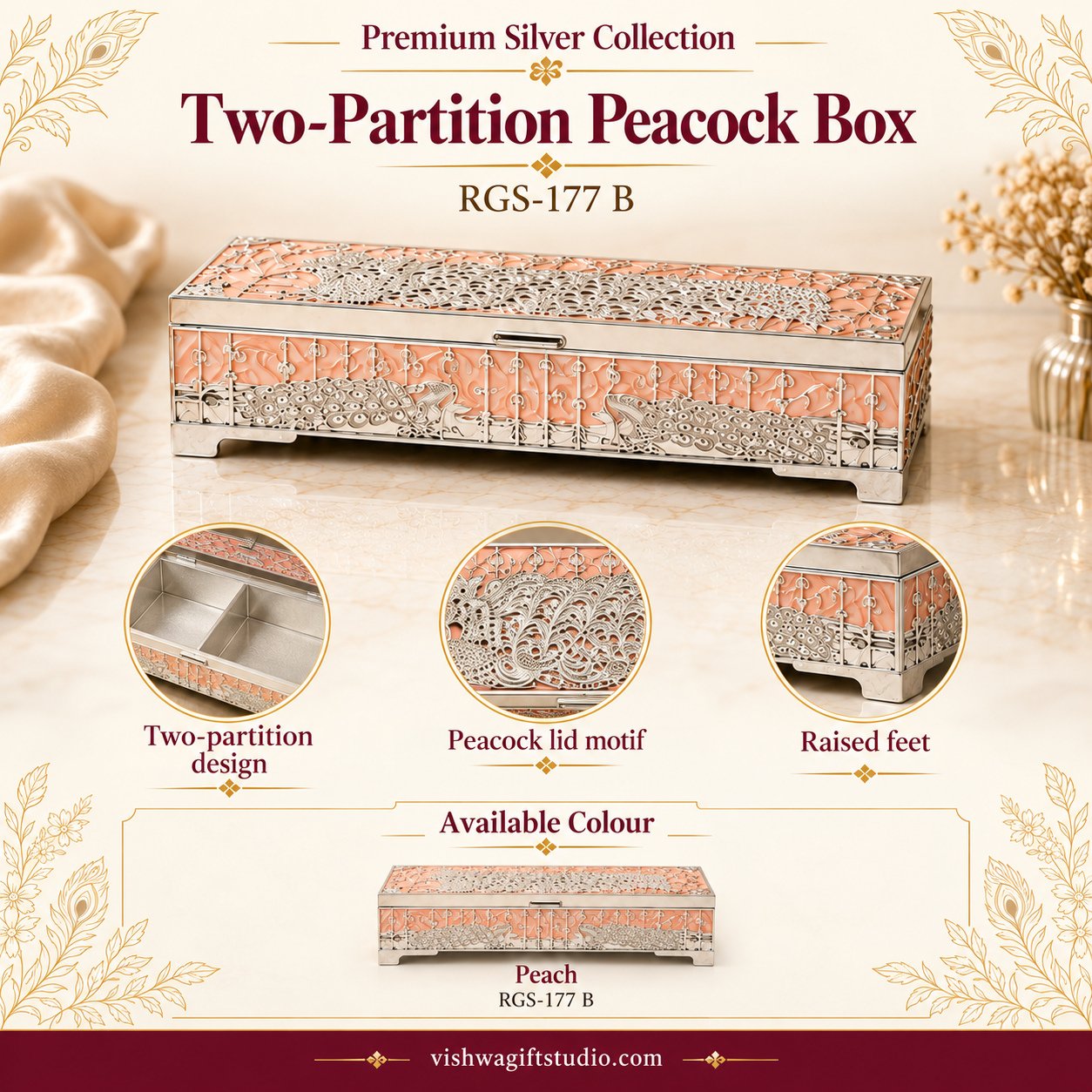 RGS-177B Two-Partition Peacock Box - Image 2