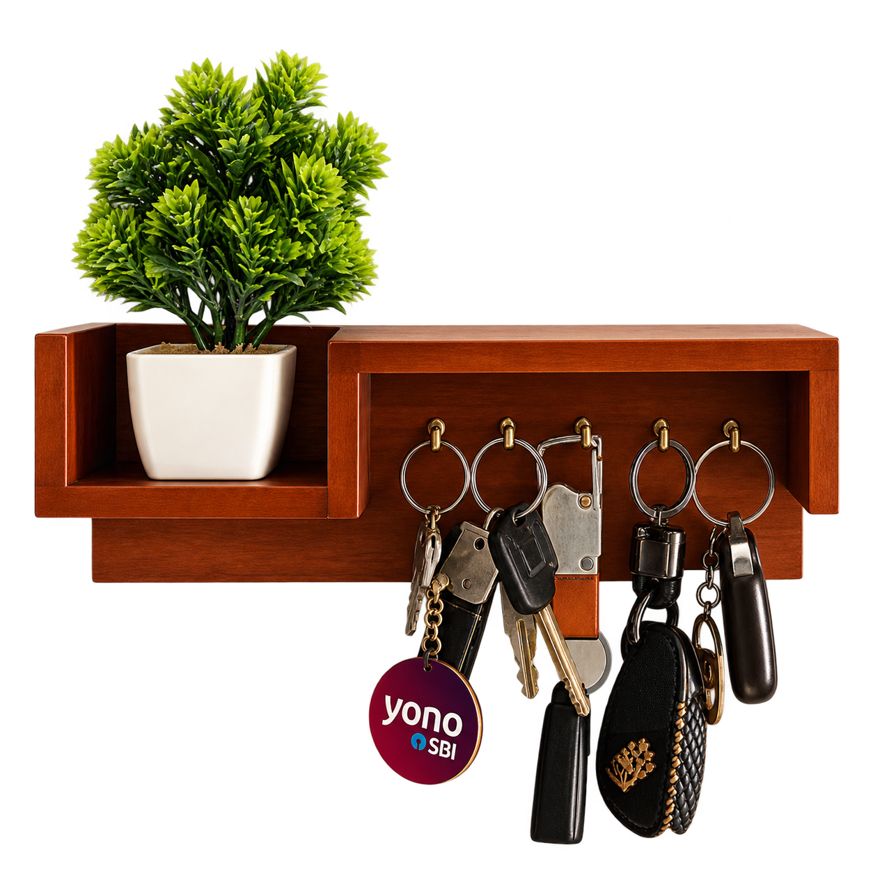 WD101 Wooden Key Holder with Shelf