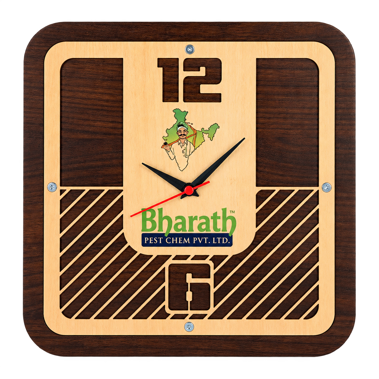 WD1043 Square Wooden Wall Clock — WD1043