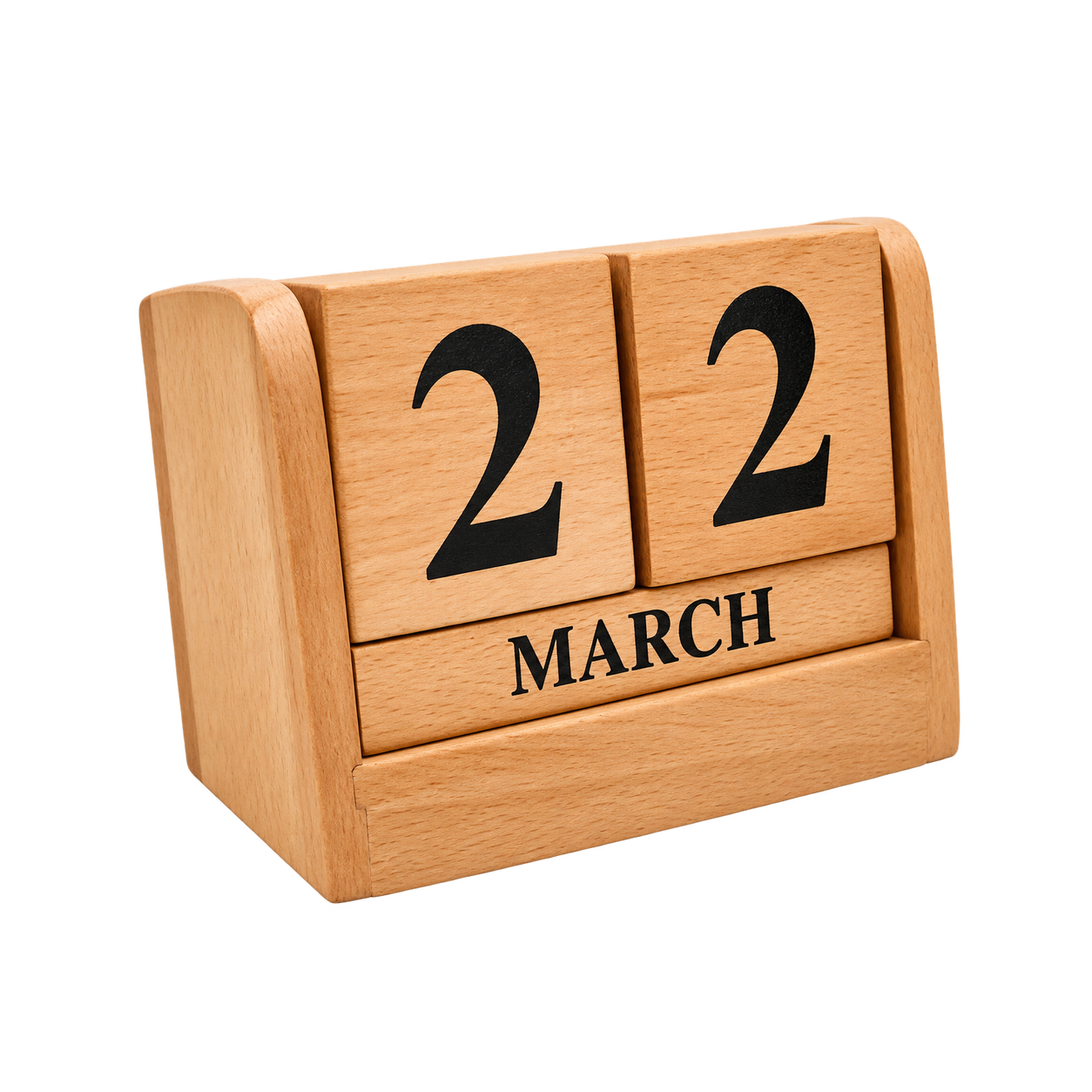 WD108 Wooden Perpetual Desk Calendar — WD108