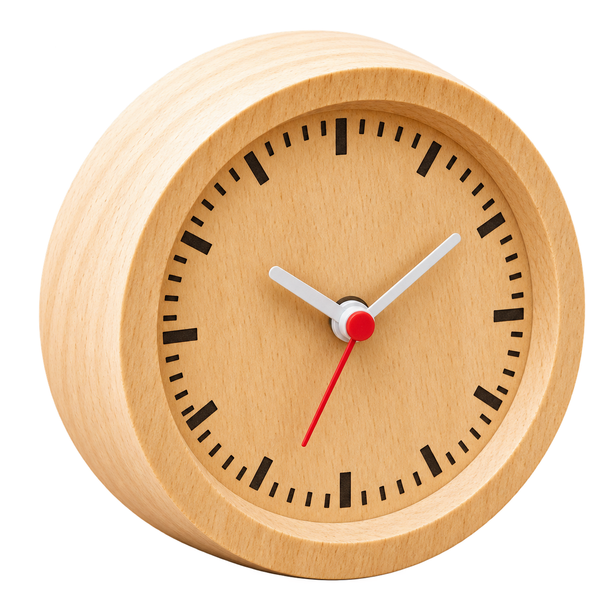 WD38 Round Wooden Table Clock — WD38