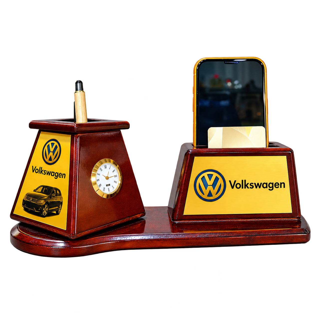 WD59 Wooden Desk Organiser with Revolving Pen Stand — WD59
