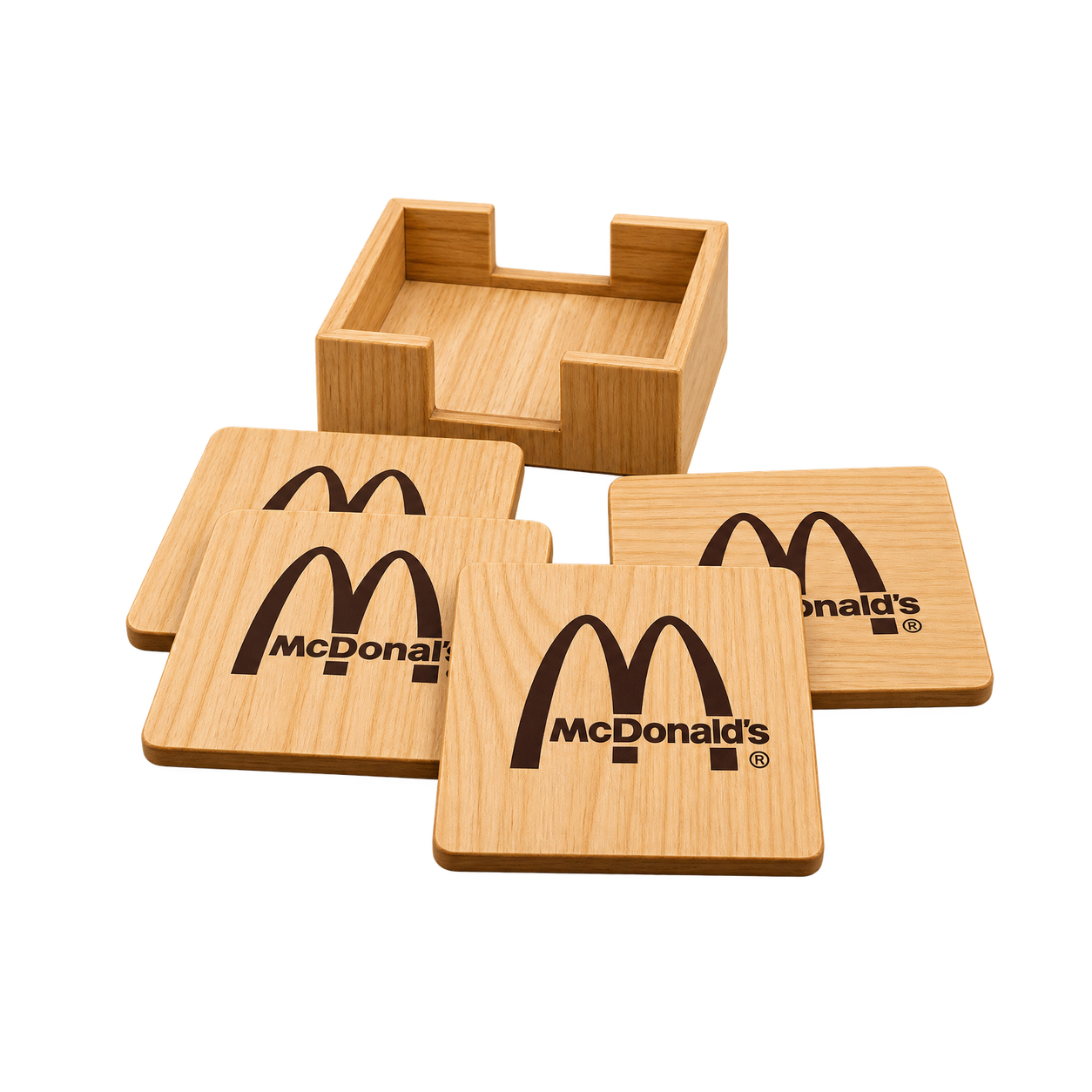 WD73 MDF Tea Coaster Set with Holder — WD73