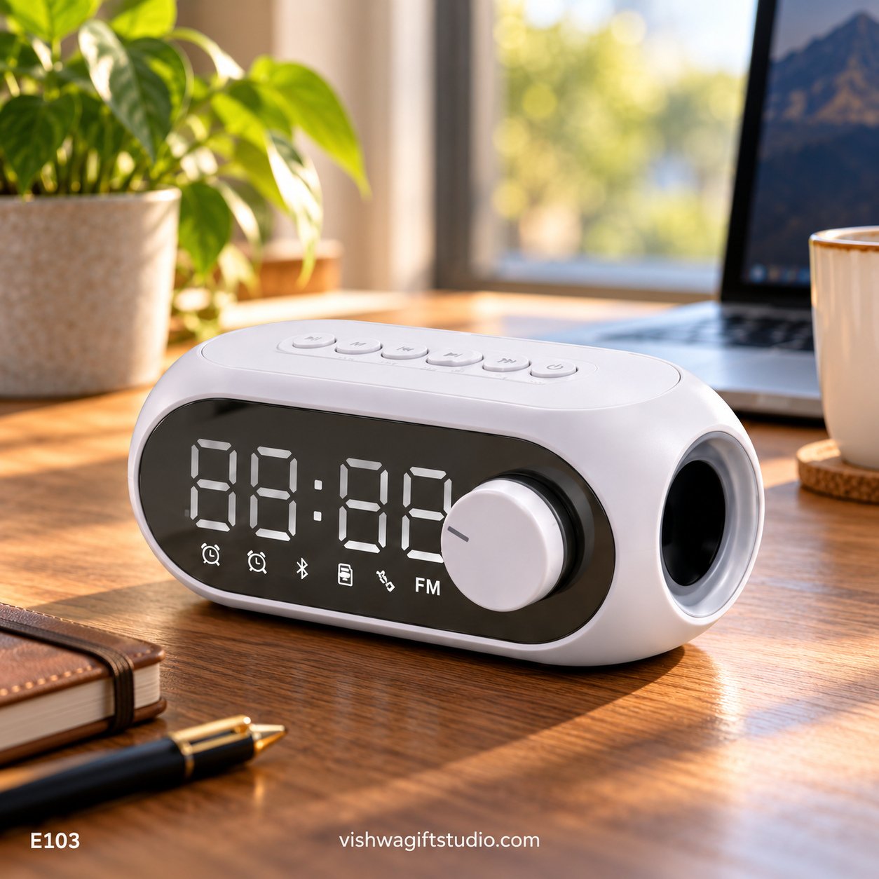 E103 Vega Bluetooth Speaker Digital Clock