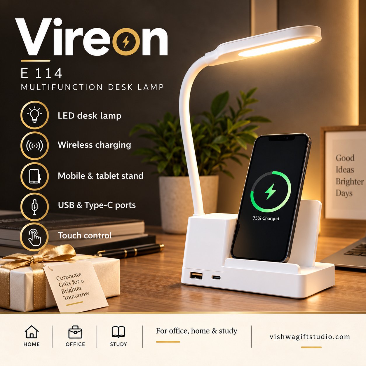 E114 Vireon Multifunction Desk Lamp - Image 2