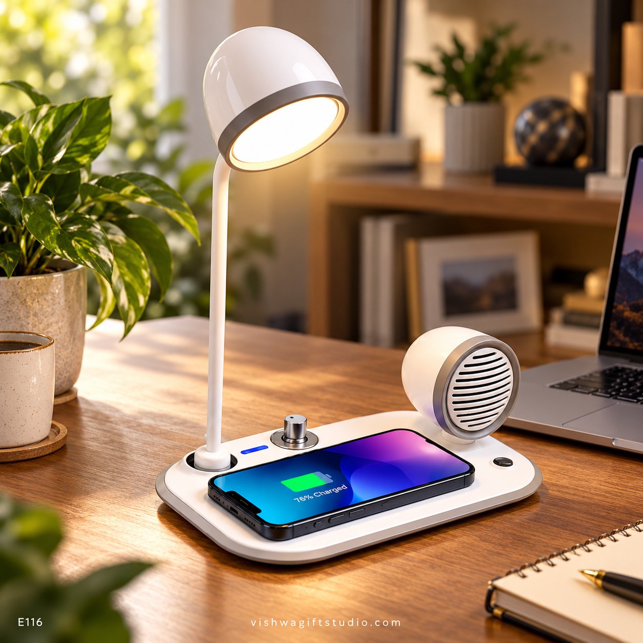 E116 Xenvo Wireless Charging Speaker Desk Lamp