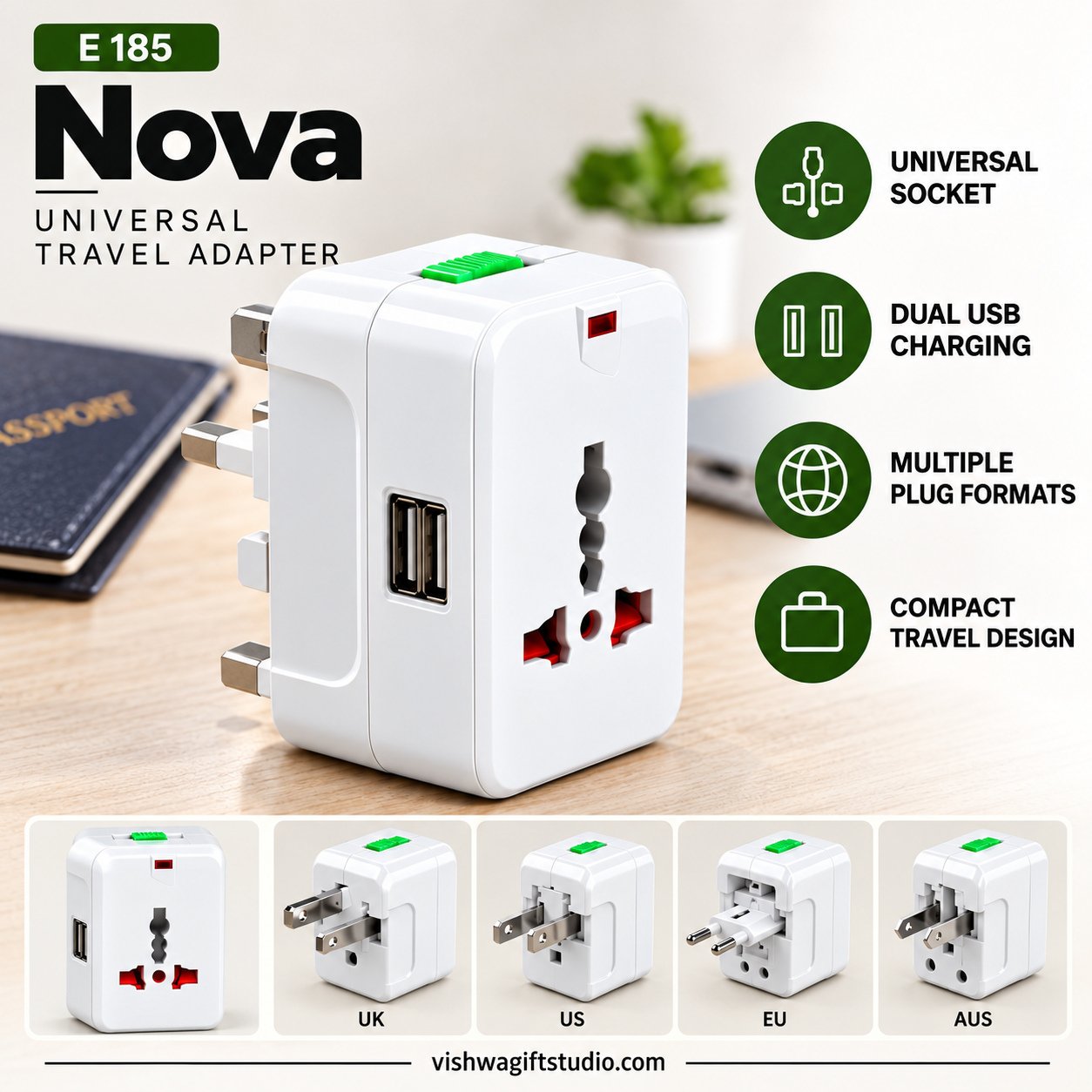 E185 Nova Universal Travel Adapter - Image 2