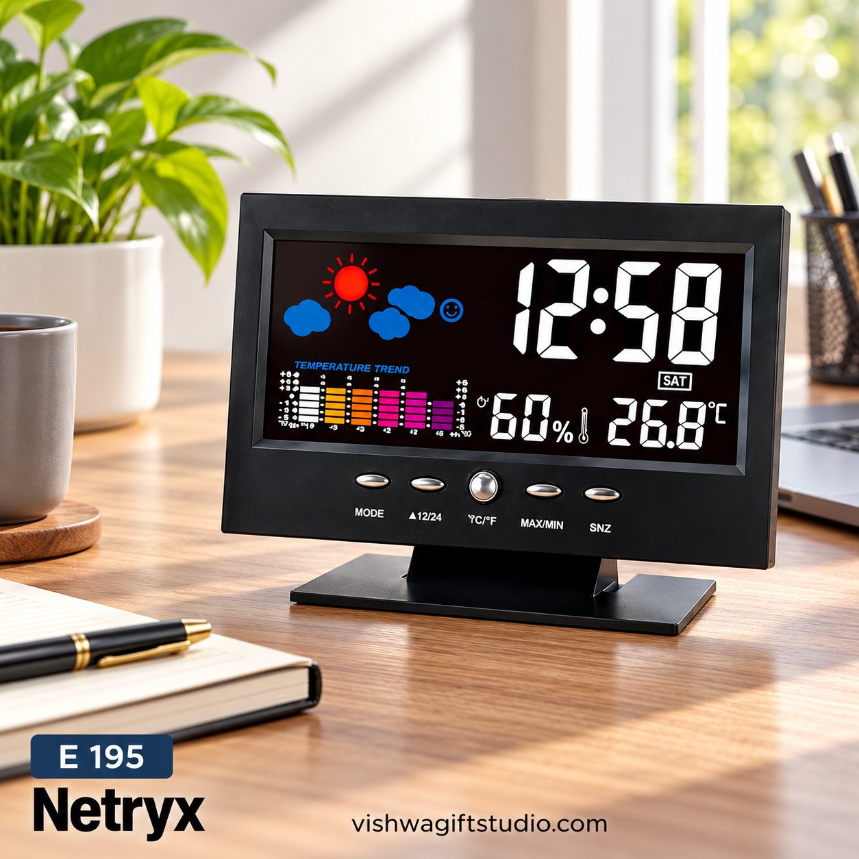 E195 Netryx Weather Station Clock