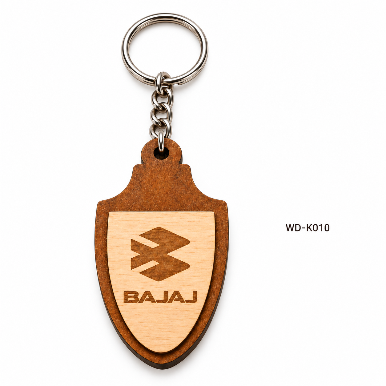 WD-K010 Shield MDF Keychain — WD-K010