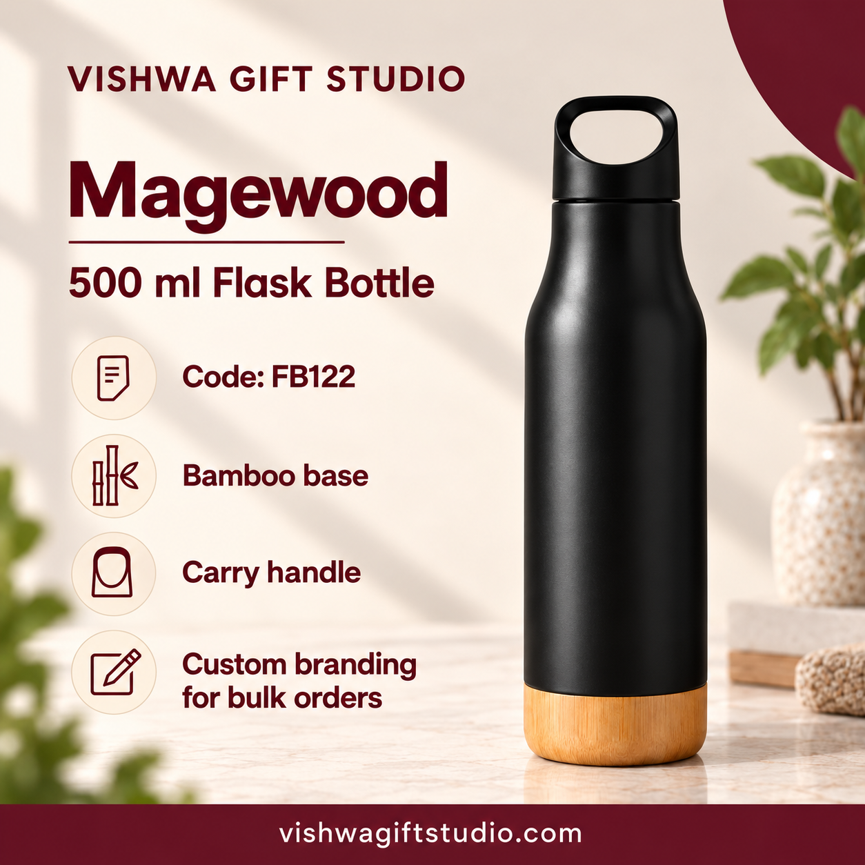 Magewood 500 ml Flask Bottle - FB122 - Image 2