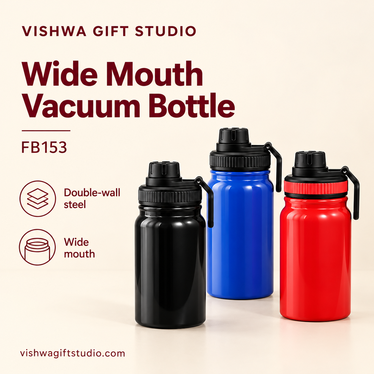 Wide Mouth Vacuum Bottle - FB153 - Image 2