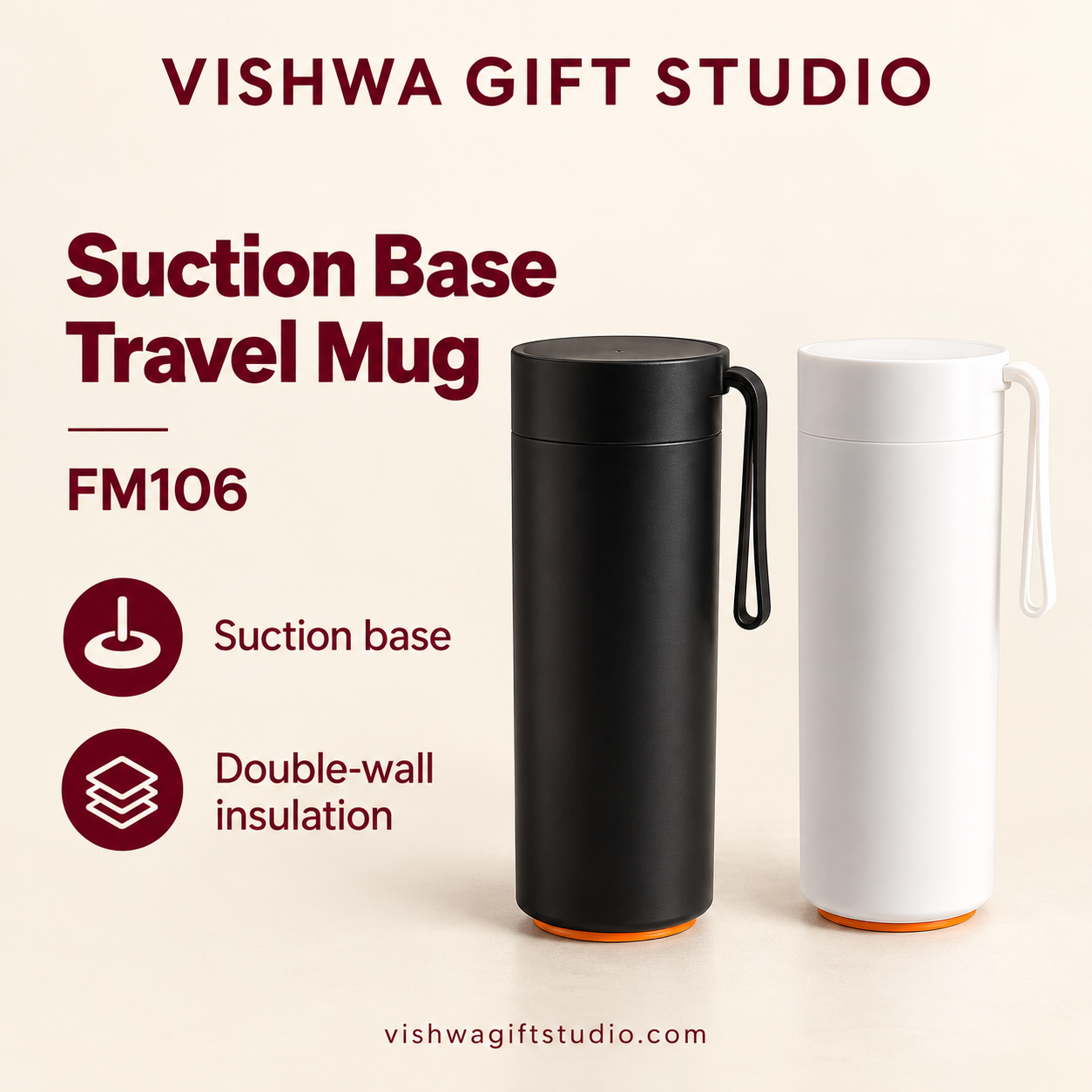 Suction Base Travel Mug - FM106 - Image 2