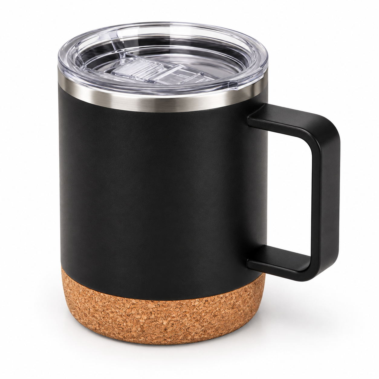 Cork Base Handled Vacuum Mug - 450 ml - FM107 — FM107
