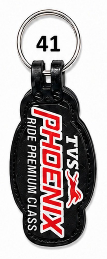 41 Black Ornamental Tag ABS Printing Keychain - Code 41