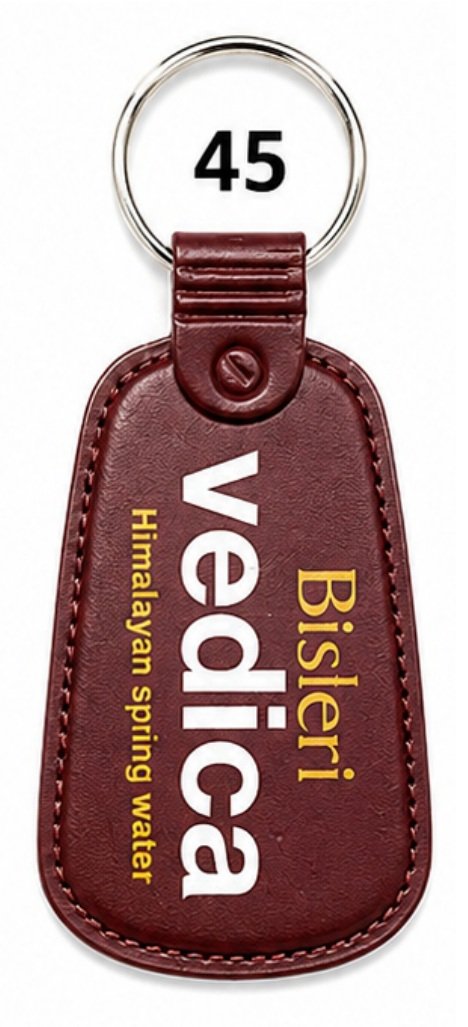45 Brown Tapered Tag ABS Printing Keychain - Code 45