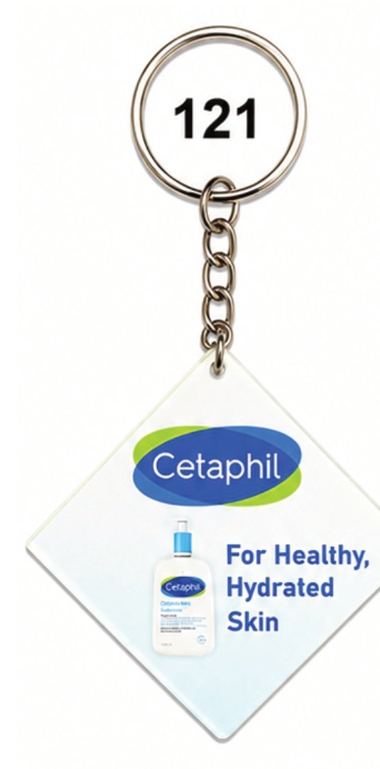 121 Diamond Shape 6mm Acrylic Keychain - Code 121