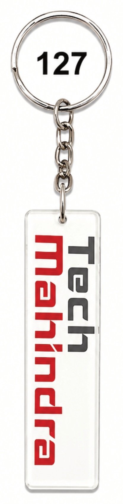 127 Long Rectangular 6mm Acrylic Keychain - Code 127