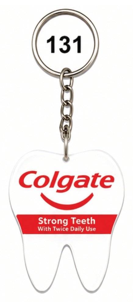 131 Tooth Shape 4mm Acrylic Keychain - Code 131