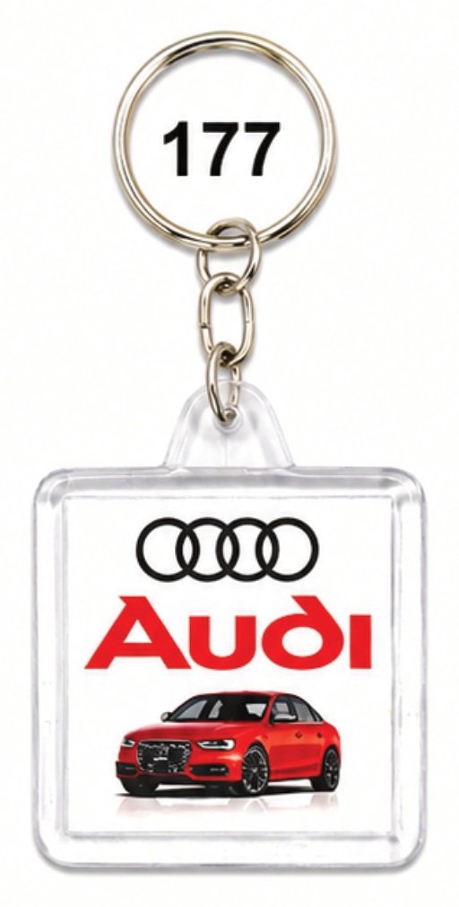 177 Rectangular Digital Crystal Photo Keychain - Code 177