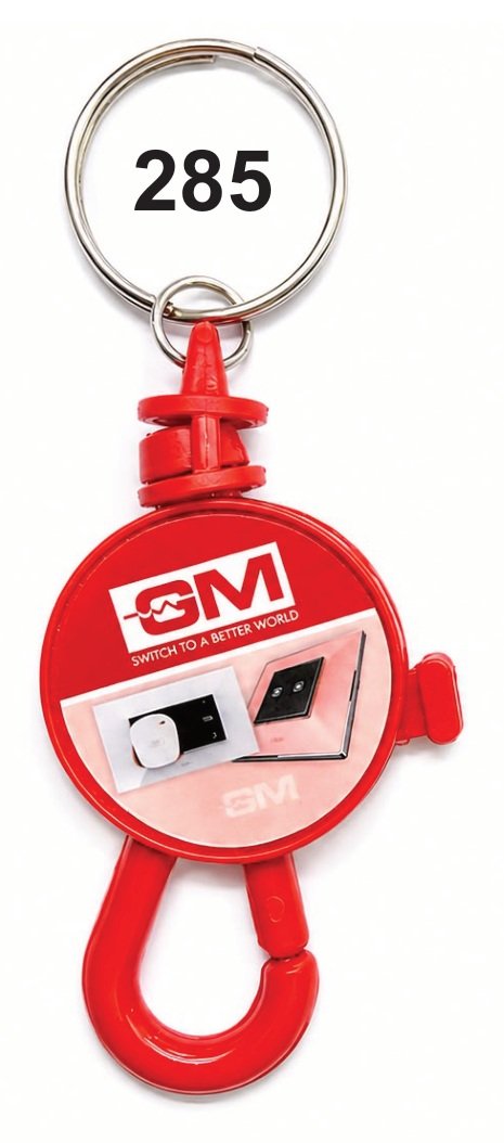 285 Red Swivel Hook Plastic Hook Keychain - Code 285