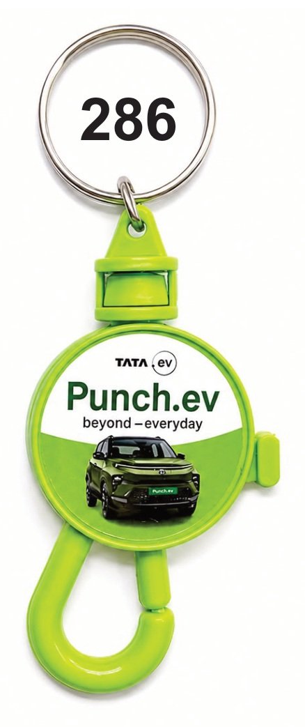 286 Green Swivel Hook Plastic Hook Keychain - Code 286