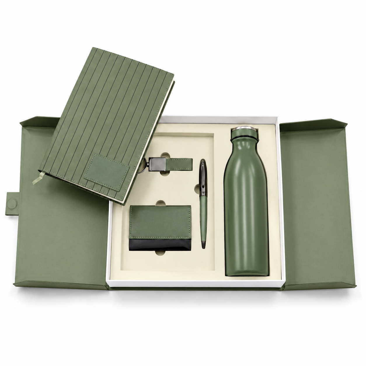 5-in-1 Lined Diary & Bottle Gift Set - EG-OG34 / EG-OG35 / EG-OG36 / EG-OG37 — EG-OG34