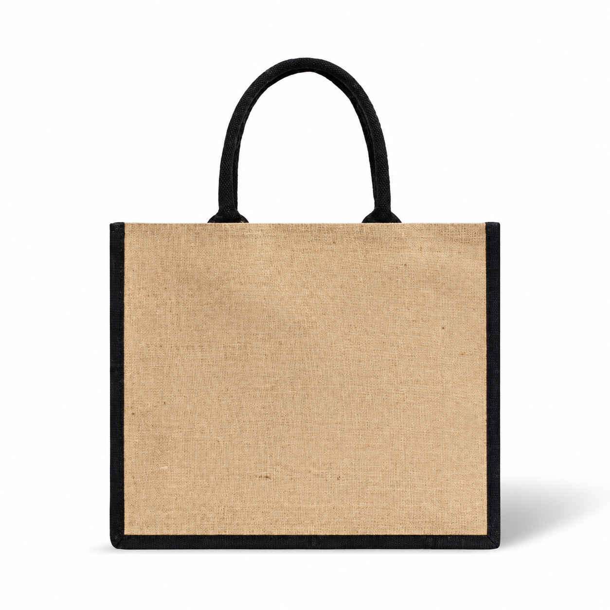 Black-Trim Jute Carry Bag - JB02 / JB03 — JB02