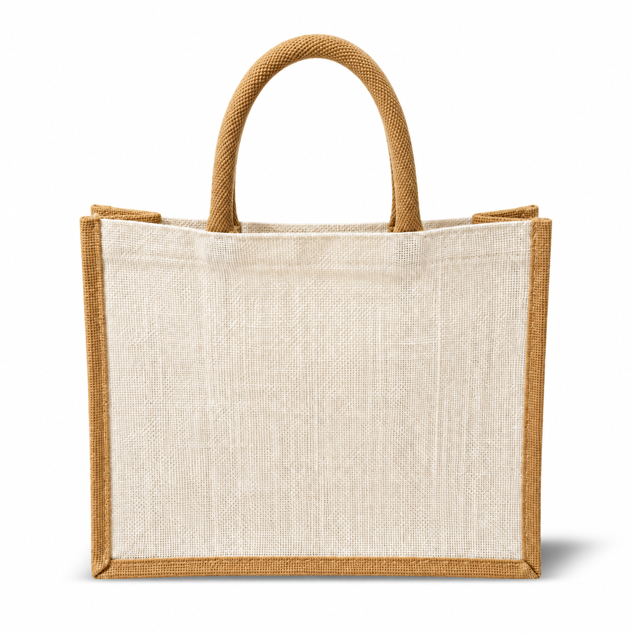 Contrast-Handle Jute Tote Bag - JB11 / JB12 / JB13 — JB11