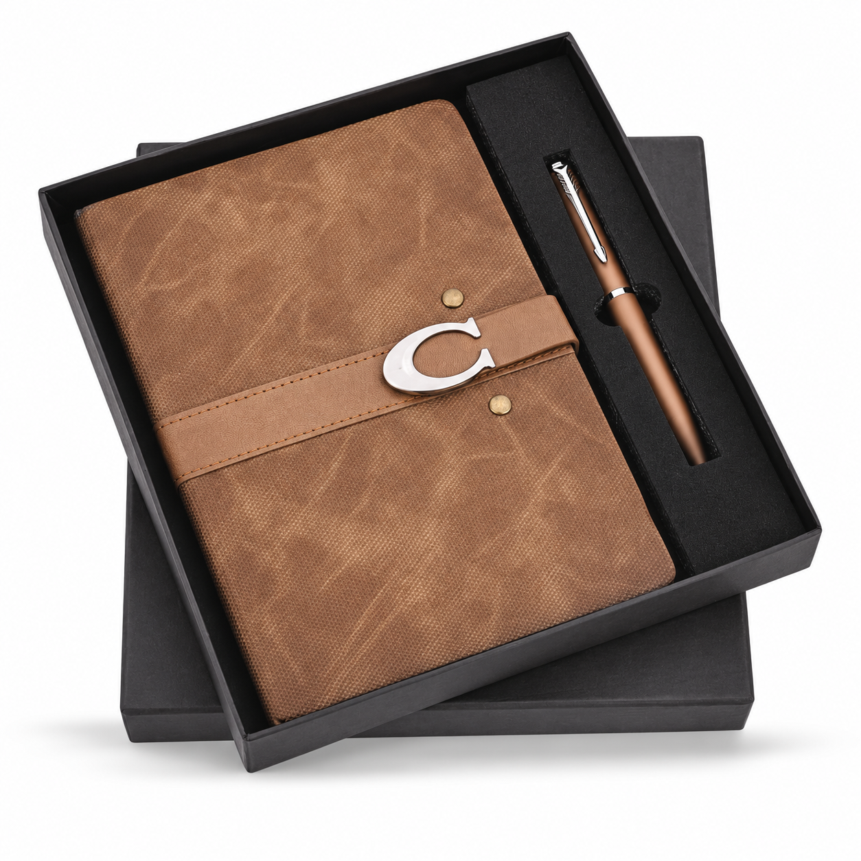 2-in-1 Vintage-Style A5 Notebook & Pen Gift Set - CS340 — CS340