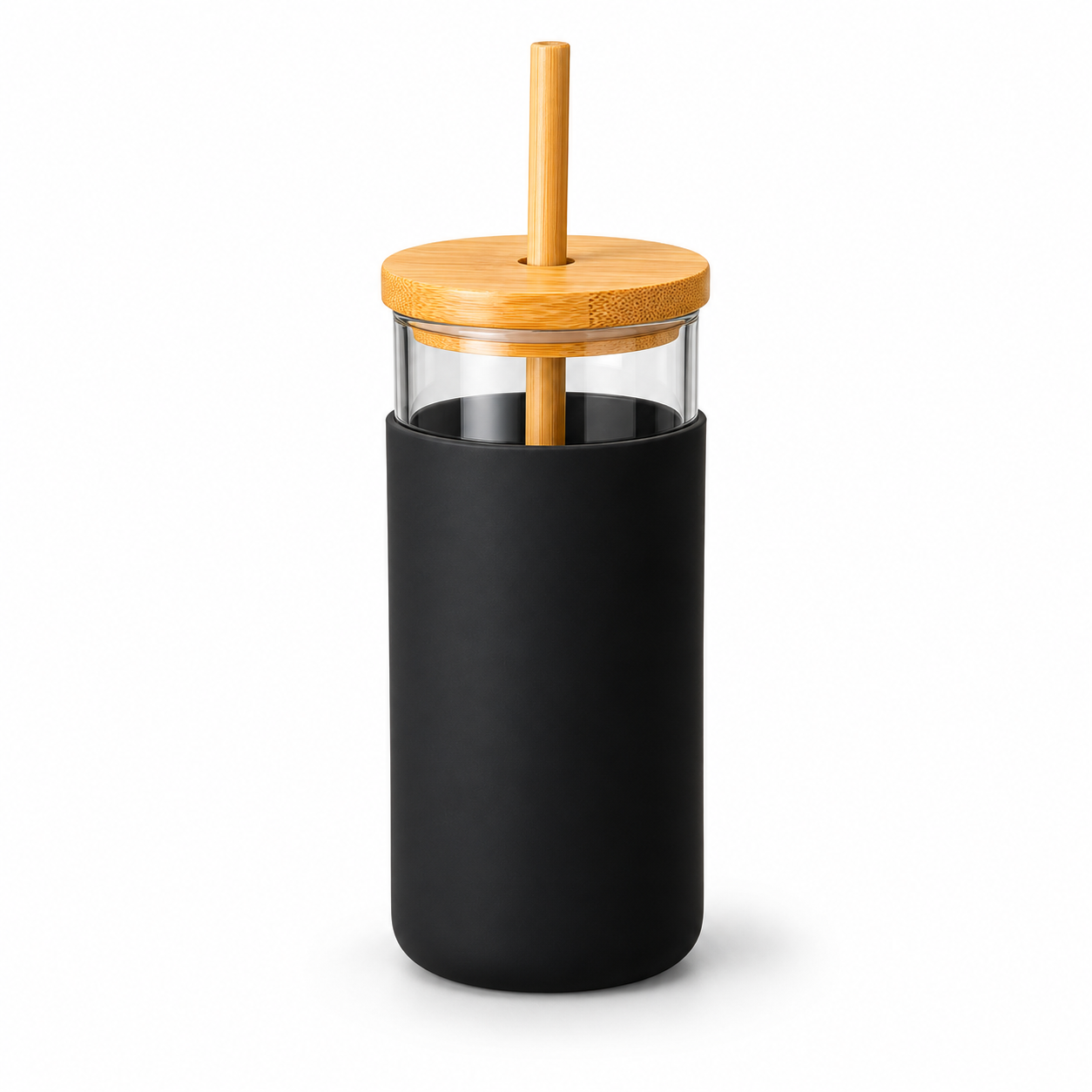 Glass Straw Tumbler with Silicone Sleeve - 450 / 470 ml - SM102 — SM102