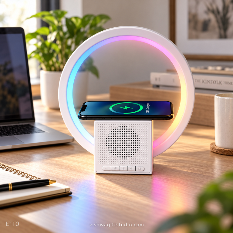 E110 Aura Wireless Charging LED Speaker Lamp