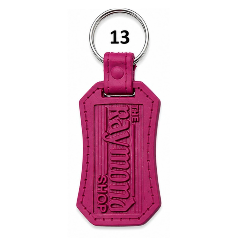 13 Pink Decorative Tag Die Moulded PVC Keychain