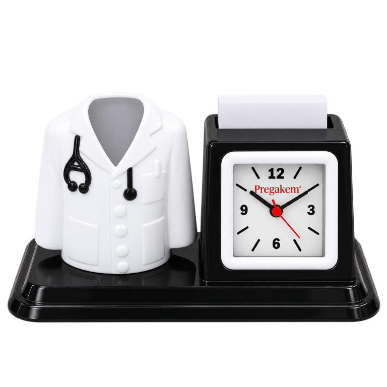PH356 Doctor Coat Desk Clock with Pen Stand