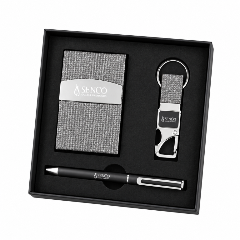 3-in-1 Card Holder, Pen & Keychain Gift Set – GS 308